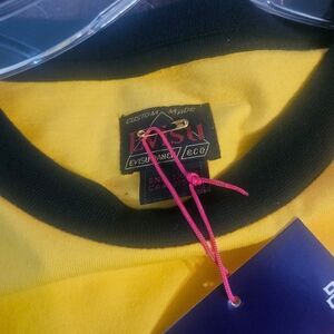 Evisu Yellow and Black Short Sleeve Tee